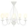 vidaXL Lampadario E14 Metallo Bianco &Oslash; 52 x 47 cm