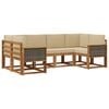 vidaXL Set di divani da esterno 6 pz Naturale e Beige