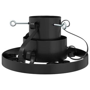vidaXL Supporto per Albero di Natale Nero 40 x 40 x 21 cm Acciaio