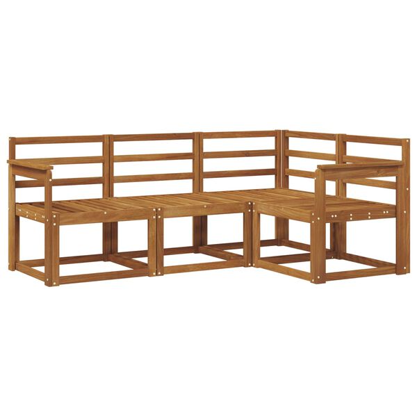 vidaXL Set di divani da esterno 4 pcs Naturale