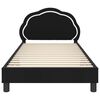vidaXL Struttura letto bambini con testata Nero 90 x 190 cm Velluto