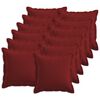 vidaXL Cuscino con cuscino HOUTEN 12 pz Rosso Vino Lino