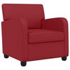 vidaXL Poltrona Rosso Vino Similpelle