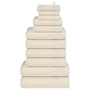 vidaXL Set di asciugamani 12 pezzi FROGN Crema 360 g/m&sup2;