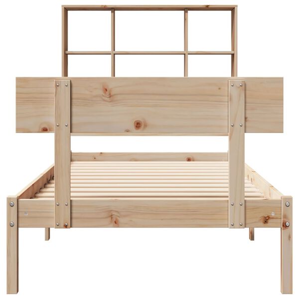 vidaXL Letto Libreria senza Materasso 90x200 cm Legno Massello Pino