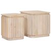 vidaXL Set di Tavolini Fatti a Mano 2 pcs Bianco 45 x 45 x 45 cm