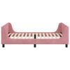 vidaXL Struttura letto bambini con testata Rosa 90 x 200 cm Velluto