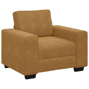 vidaXL Divano Sedia Marrone 100x77x82 cm Velluto