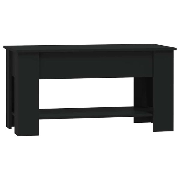 vidaXL Tavolino da Salotto Nero 101x49x52 cm in Legno Multistrato