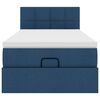 vidaXL Struttura Letto Pouf con Materasso Blu 80x200 cm in Tessuto
