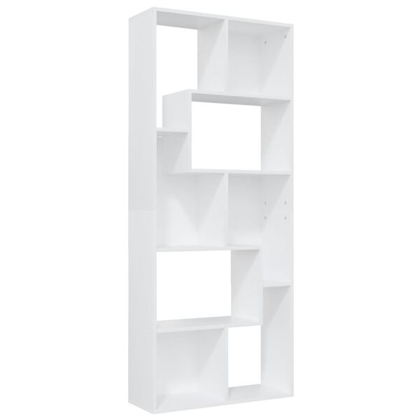 vidaXL Libreria Bianca 67x24x161 cm in Legno Multistrato