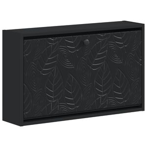 vidaXL Mobiletto per Scarpe da Muro DELFT 71 x 17 x 43 cm Nero