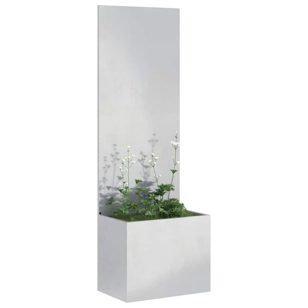 vidaXL Schermo per privacy in giardino Traforo Argento 50 x 140 cm