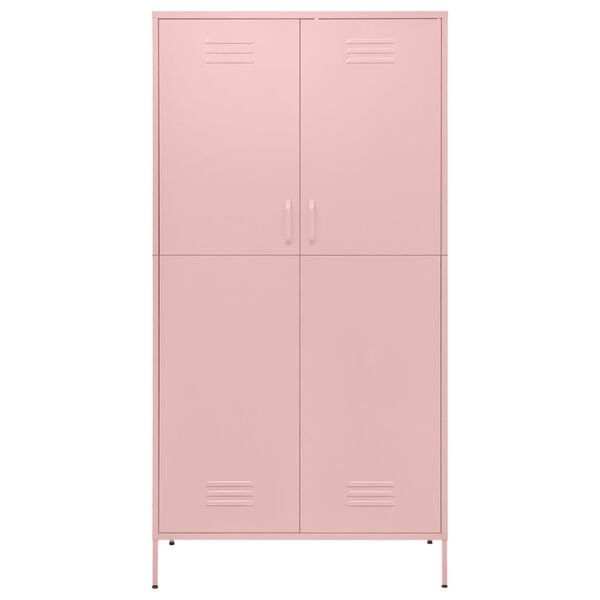 vidaXL Armadio Rosa 90x50x180 cm in Acciaio