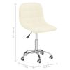 vidaXL Sedie da Pranzo Girevoli 2 pz Crema in Tessuto