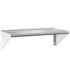vidaXL Mensola a Muro 100x45x31 cm Argento in Acciaio Inossidabile