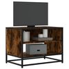 vidaXL Mobile TV Rovere Fumo 61x40x46 cm Legno Multistrato e Metallo