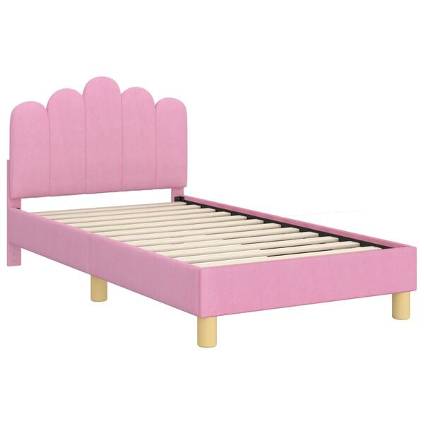 vidaXL Struttura letto per bambini con testata Rosa 80 x 160 cm