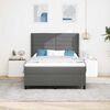 vidaXL Letto a molle con materasso Grigio scuro 200 x 160 cm Tessuto