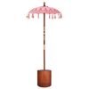 vidaXL Ombrello balinese con base 2 pz Rosa