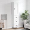 vidaXL Credenza Bianca 34,5x34x180 cm in Legno Multistrato