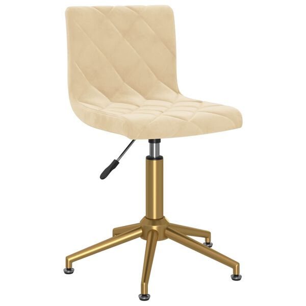 vidaXL Sedie da Pranzo Girevoli 4 pz Crema in Velluto