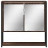 vidaXL Mobile Bagno Specchio Rovere Marrone 60x16x60 Legno Multistrato