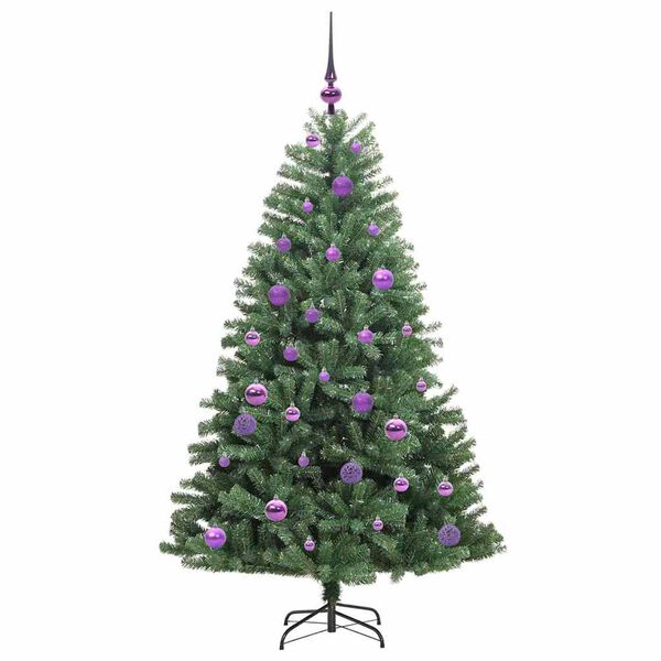 vidaXL Albero di Natale Artificiale con Rami Pieghevoli Verde 150 cm