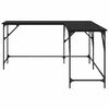 vidaXL Scrivania Rovere Nero 149 x 149 x 75 cm Legno multistrato