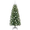 vidaXL Albero di Natale artificiale con 150 LED Verde 150 cm PE e PVC