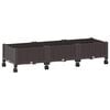 vidaXL Vaso da Giardino con Ruote Marrone 120 x 40 x 29 cm PP