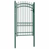 vidaXL Cancello per Recinzione con Punte in Acciaio 100x175 cm Verde