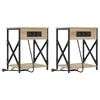 vidaXL Armadio da Notte 2 pz Rovere Sonoma 41 x 31 x 51 cm