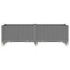 vidaXL Fioriera Giardino con Ruote Grigio Chiaro 160x50x54 cm PP