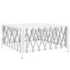 vidaXL Tavolo da Giardino Bianco 70x70x34 cm in Tessuto Intrecciato