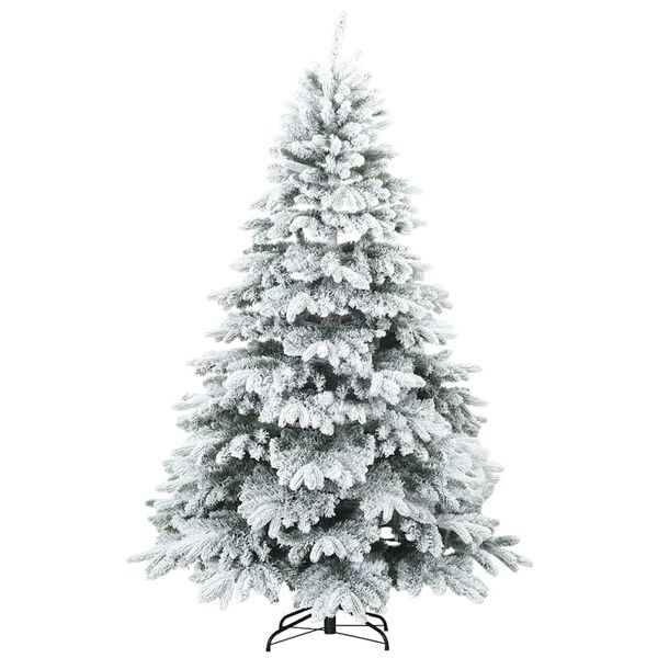 vidaXL Albero di Natale Artificiale Snodato Foderato di Neve Bianco