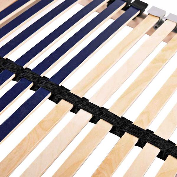 vidaXL Base a doghe Marrone 140 x 190 cm Legno massello di faggio