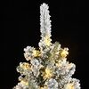vidaXL Albero di Natale Artificiale con 300 LED e Neve Floccata 210 cm