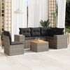 vidaXL Set Divano da Giardino 6 pz con Cuscini Grigio in Polyrattan