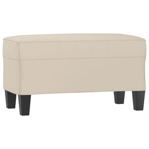vidaXL Panca crema 70x35x41 cm in Microfibra
