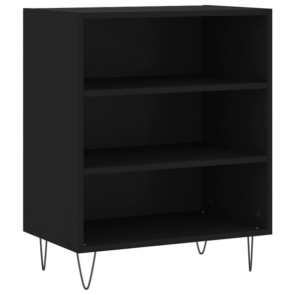 vidaXL Credenza Nera 57x35x70 cm in Legno Multistrato