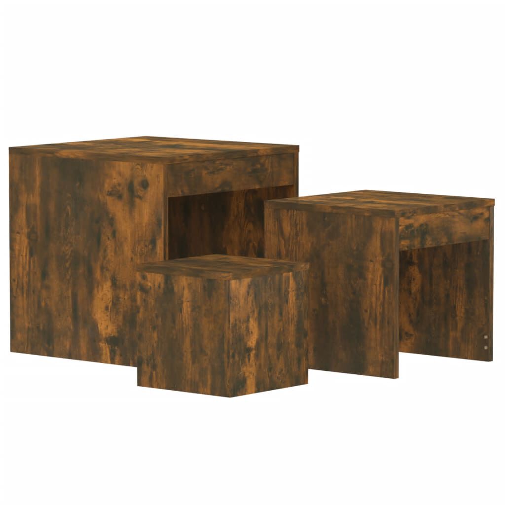 VidaXL Appendiabiti Con Scaffali - Rovere Fumo - Legno Multistrato E Metallo - Compatto
