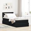 vidaXL Letto con Contenitore con materasso Nero 90 x 200 cm Velluto