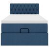 vidaXL Struttura Letto Pouf con Materasso Blu 80x200 cm in Tessuto