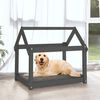 vidaXL Cuccia per Cani Grigia 81x60x70 cm in Legno Massello di Pino