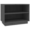 vidaXL Scarpiera Grigia 60x34x45 cm in Legno Massello di Pino
