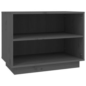 vidaXL Scarpiera Grigia 60x34x45 cm in Legno Massello di Pino