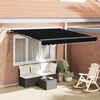 vidaXL Tessuto per Tenda con Nero 300 x 250 cm Poliestere