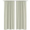 vidaXL Tende Oscuranti 2 Strati 2 pz 140x245cm Crema Risparmio Energia