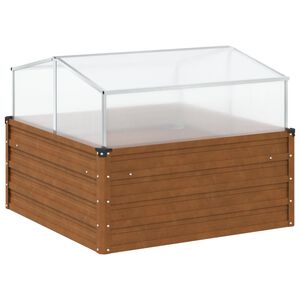 vidaXL Fioriera da Giardino con Acciaio Corten per Serra